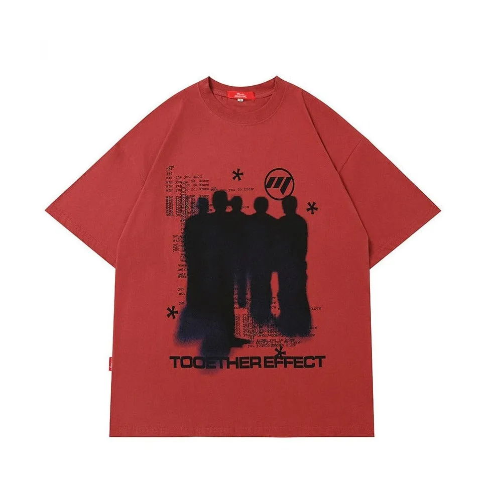 Y2K Grunge Silhouette Graphic T-Shirt