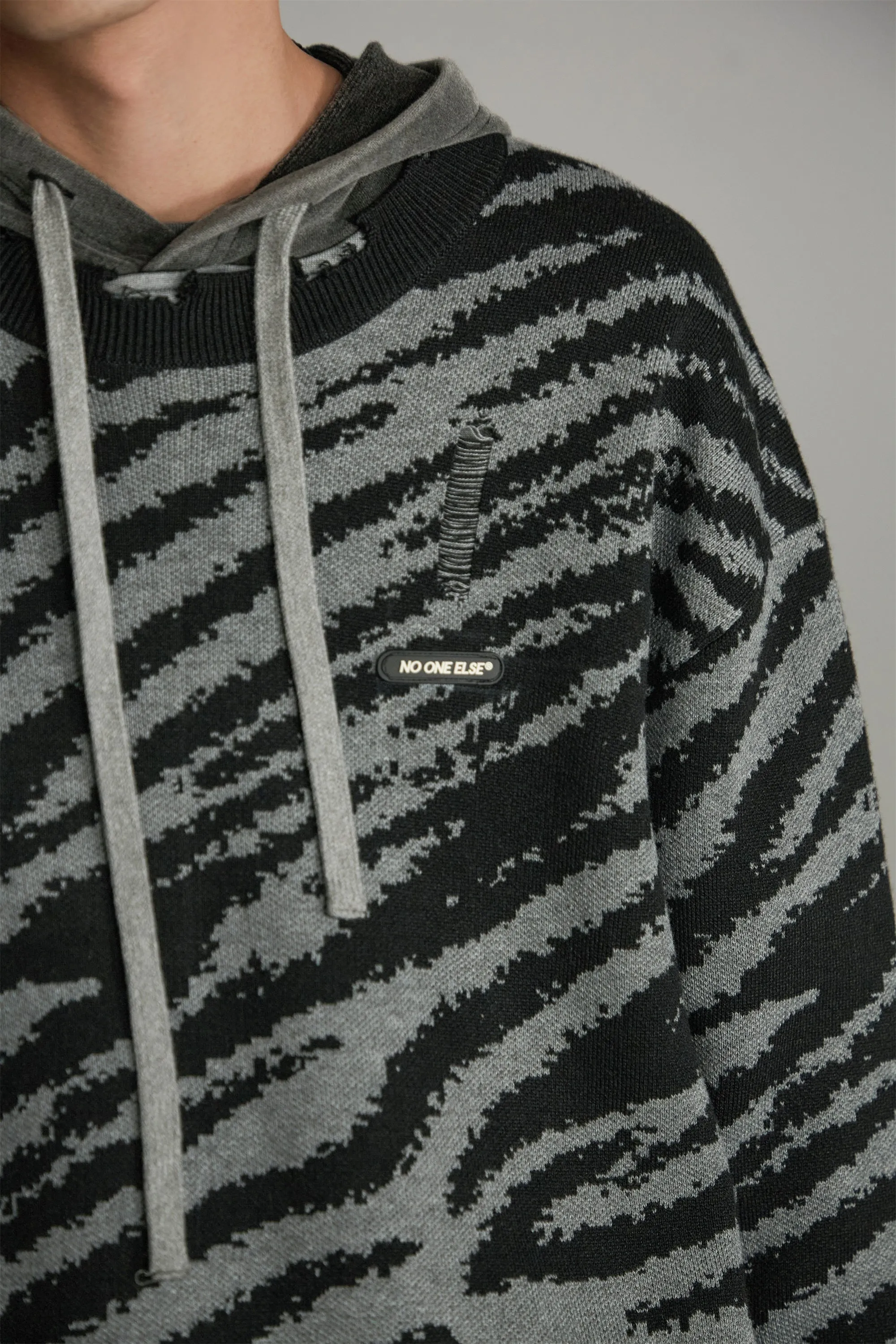 Zebra Slit Knit Top