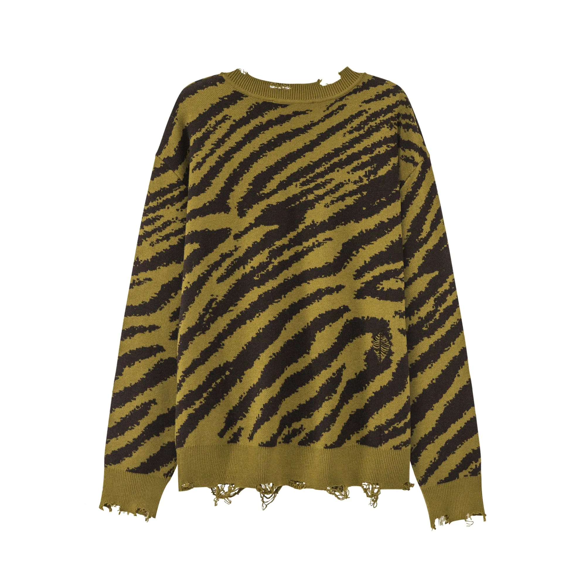 Zebra Slit Knit Top